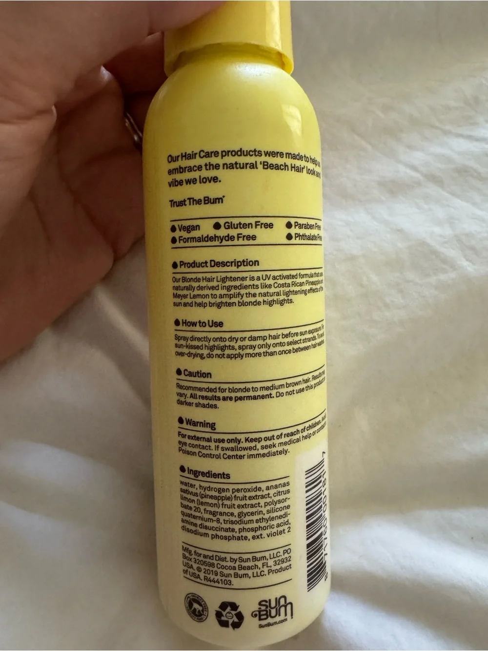 Blonde Hair Lightener Spray - Yellow